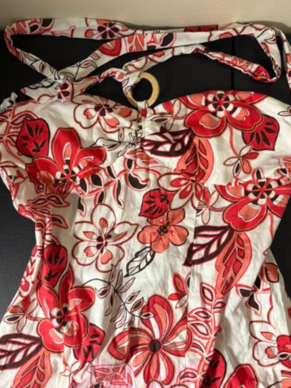 Red & white Halter dress